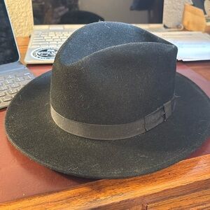 Black Felt Fedora Hat